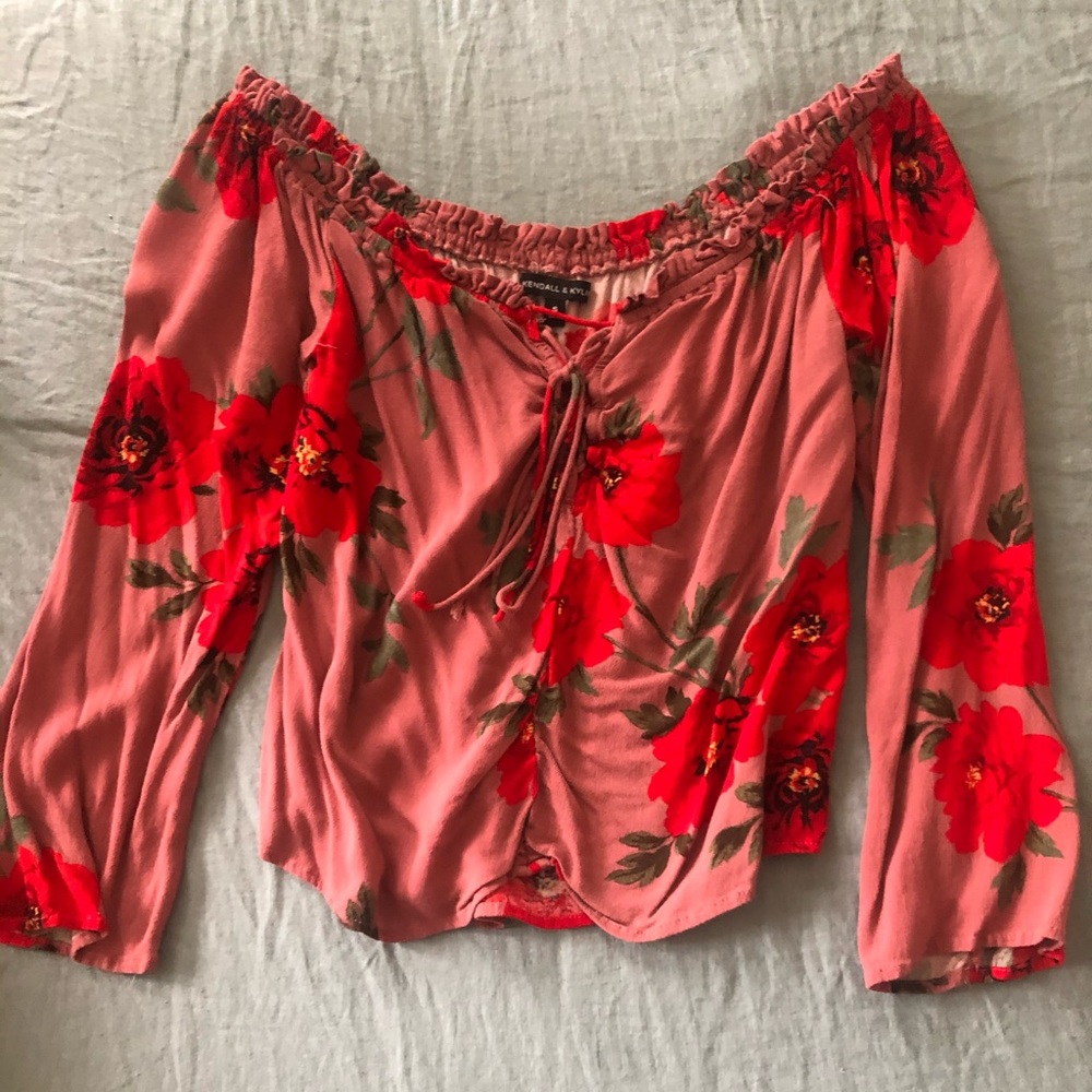 Kendall & Kylie Floral Crop Top
